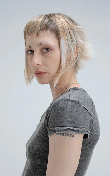 REMERA BABY TEE [ P. GRIS ]