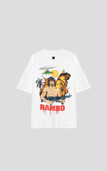 REMERA RAMBO [ BLANCO ]