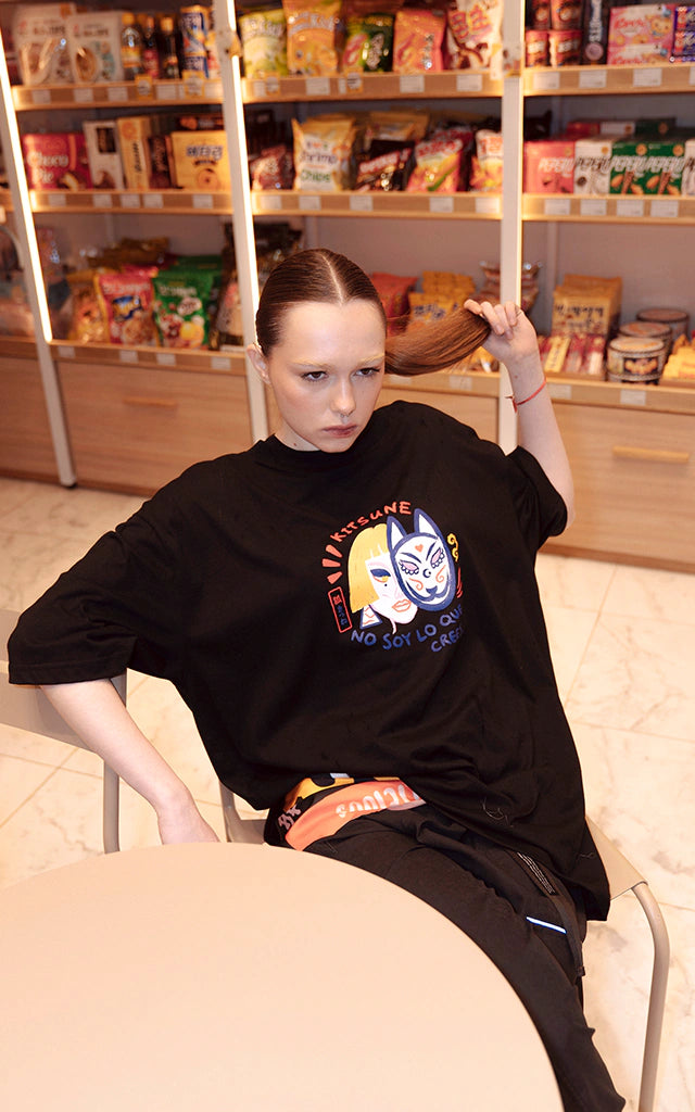 Remera Kitsune [ Negro ]