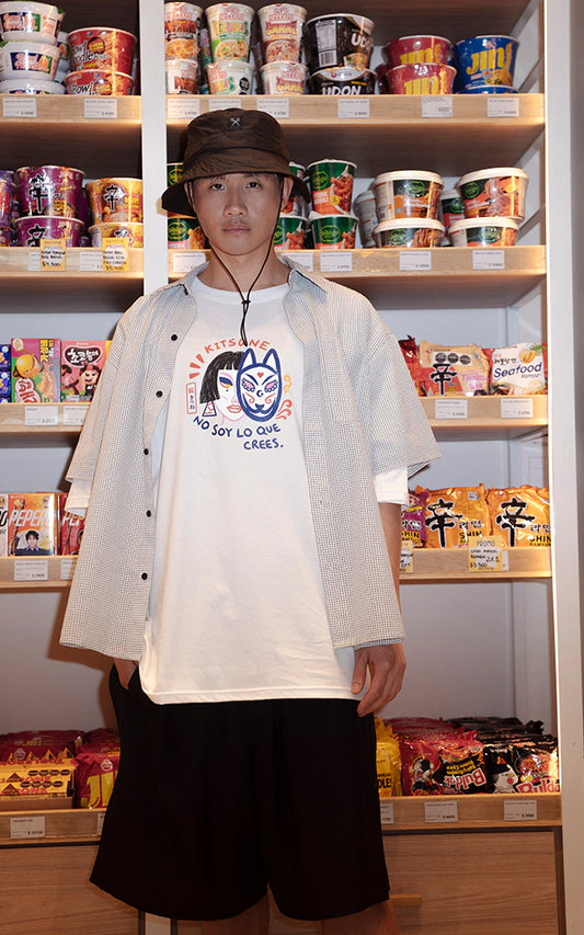 Remera Kitsune [ Blanco ]