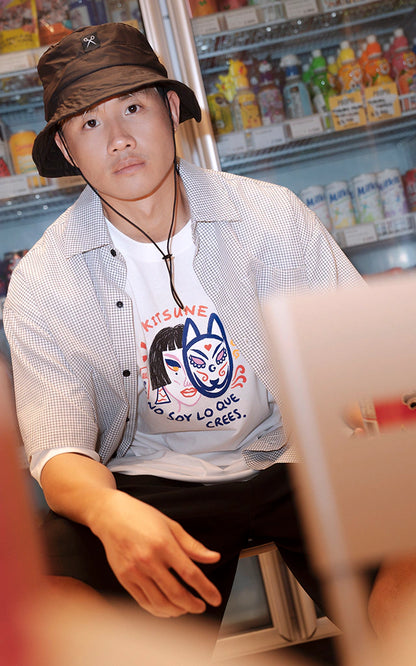 Remera Kitsune [ Blanco ]