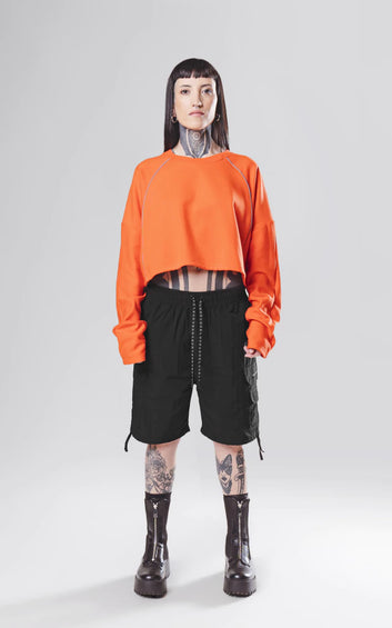 BUZO CROP SPORT [NARANJA]