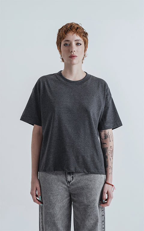 Remera Tracy [ Melange Oscuro ]