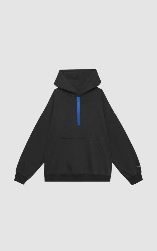 HOODIE SEQUENCE [ NEGRO -C.AZUL ]