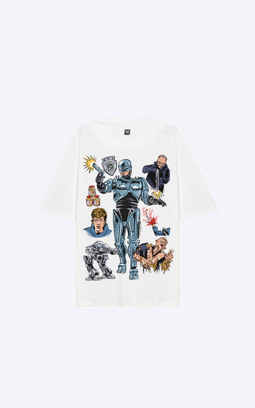 REMERA CANALLA [ ROBOCOP - BLANCO ]